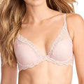 Natori Feathers Contour Plunge Bra 730023 Cameo Rose Front