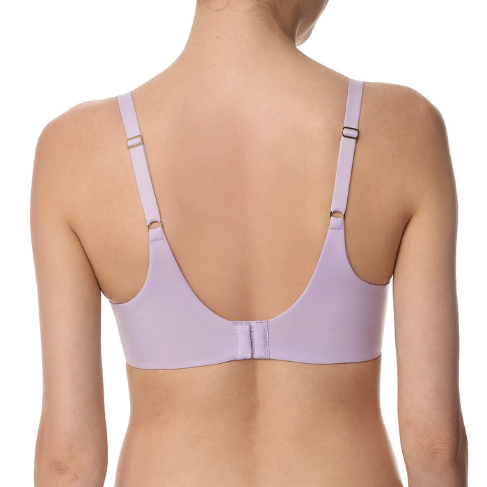 Natori Love Lace Full Coverage Plunge T-Shirt Bra 731351 Purple Pearl Peach Whip Back