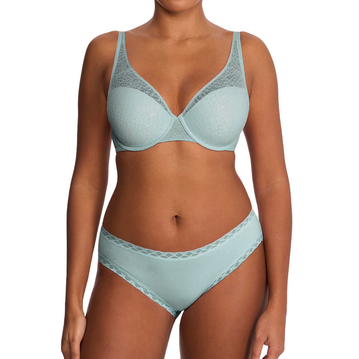 Natori Pretty Smooth Full Fit Underwire Bra 731318 Blue Meadow Set