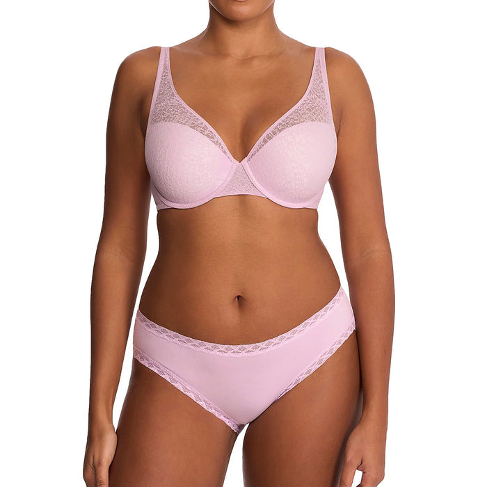 Natori Pretty Smooth Full Fit Underwire Bra 731318 Pink Velvet Set
