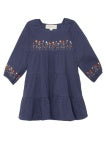 Navy Embroidered Dress