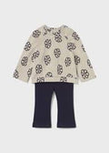 Navy Flower Pant Set