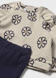 Navy Flower Pant Set