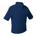 Navy Short Sleeve Picque Knit Polo-Unisex