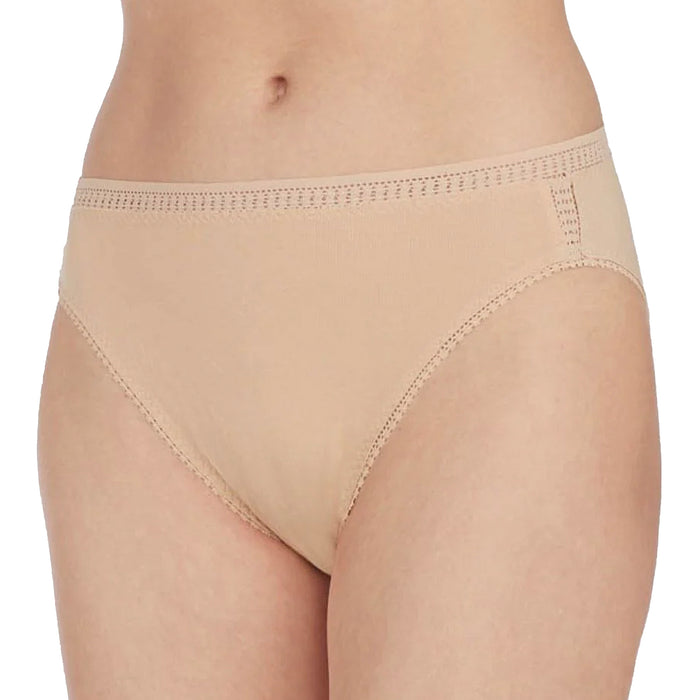 OnGossamer Cabana Cotton Hi-Cut Brief Nude Front