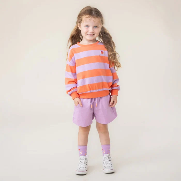 Orange Stripe Sweatshirt