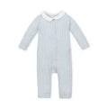 Organic Cotton Collared Blue Sweater Romper