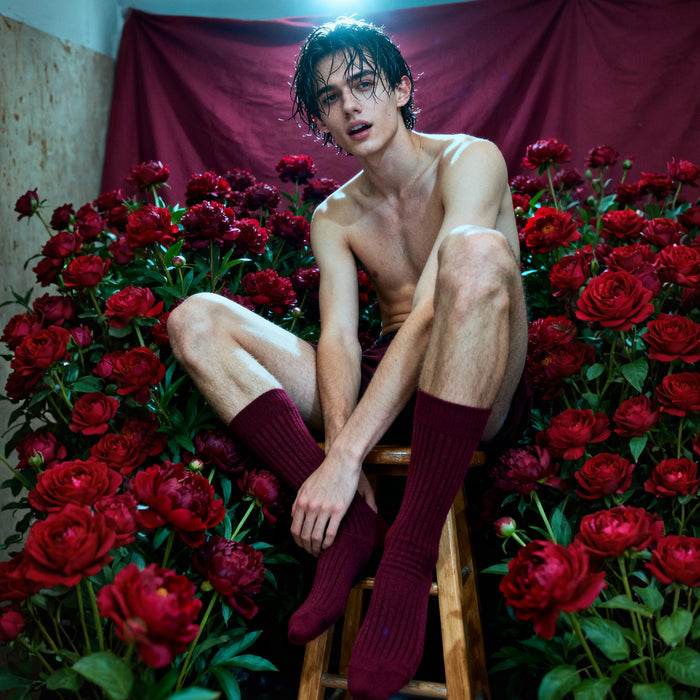 Originals Fine Rib Socks Bordeaux