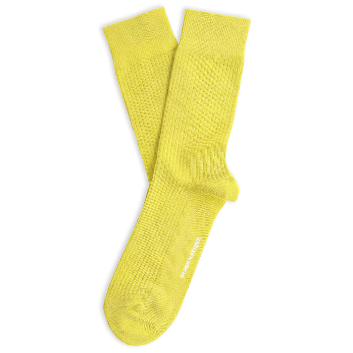 Originals Fine Rib Socks Yellow Blur