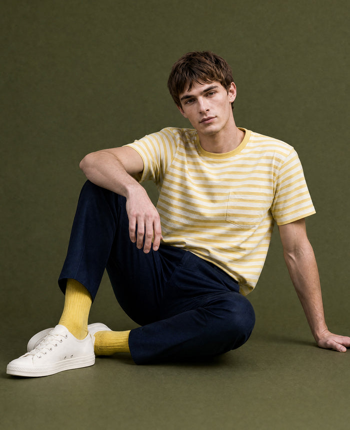 Originals Fine Rib Socks Yellow Blur