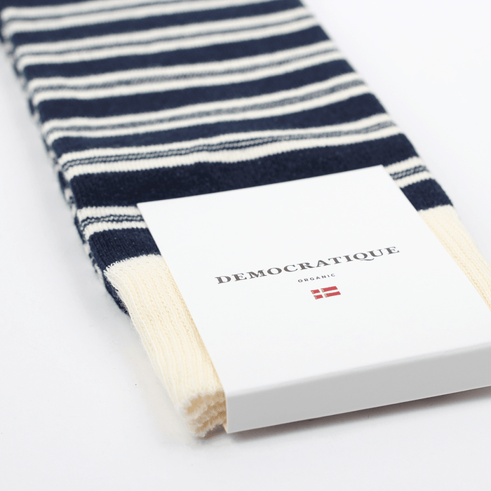 Originals Ultralight Power Stripes Navy / Off White - Democratique Socks