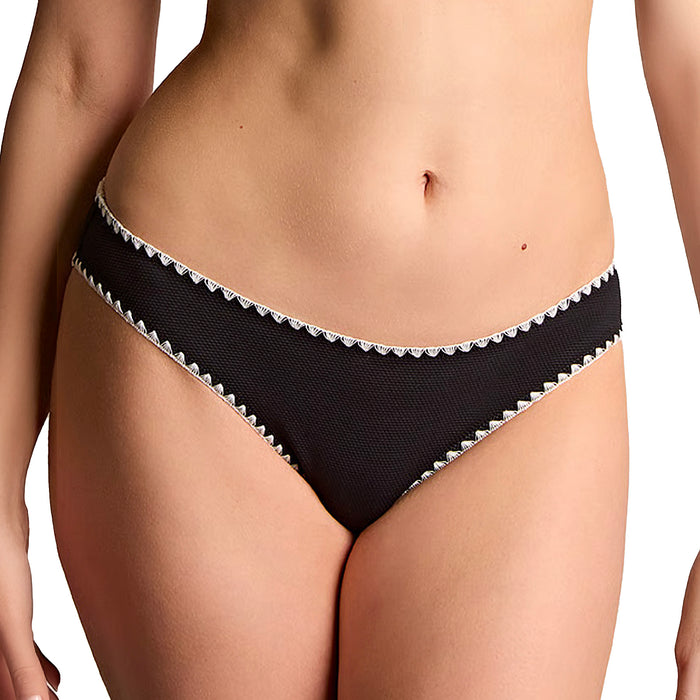 Panache Classic Bikini Bottom SW1726H Aurora Black White Front
