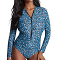 Panache Grace Long Sleeve No Wire Swimsuit SW1725A Posy Print Front