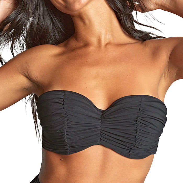 Panache Margot Bandeau Bikini Top SW1963 Tulle Black Front