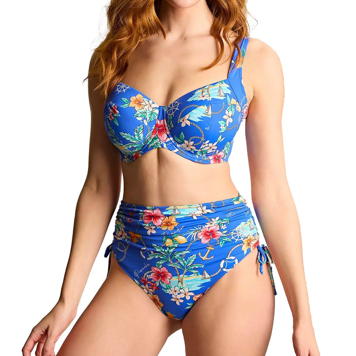 Panache Midi Adjustable Bikini Brief Bottom SW2049 Paradiso Print Set