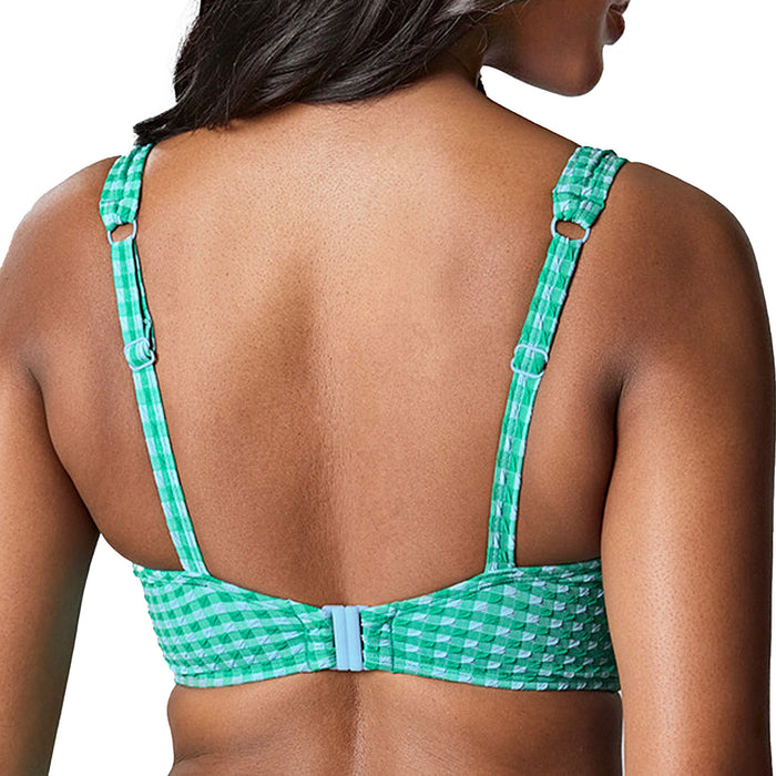 Panache Olivia Full Cup Bikini Top SW1722 Green Gingham Back