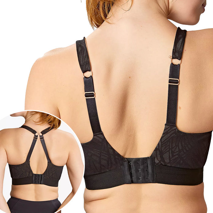 Panache Ultra Performance Non Padded Wired Sports Bra 5022 Black/Latte Back