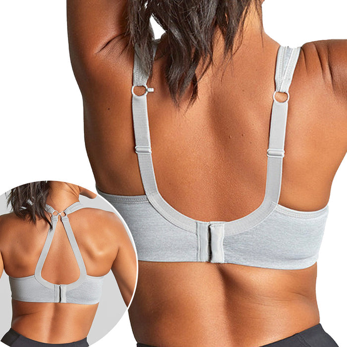 Panache Wired Sports Bra 5021 Grey Marl Back