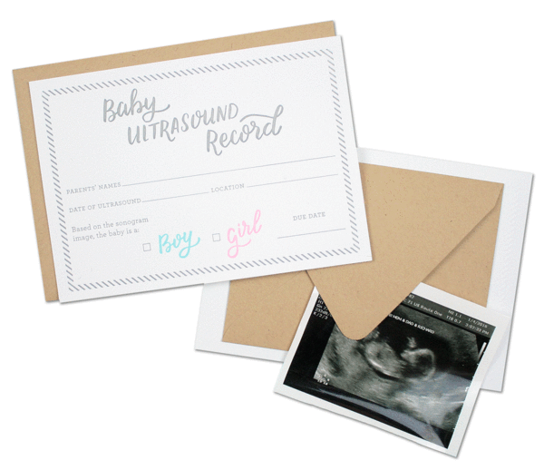 Parrott Design Studio - Baby Ultrasound Record Card - Single
