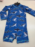 Patterned Sharks One pc. Rashguard