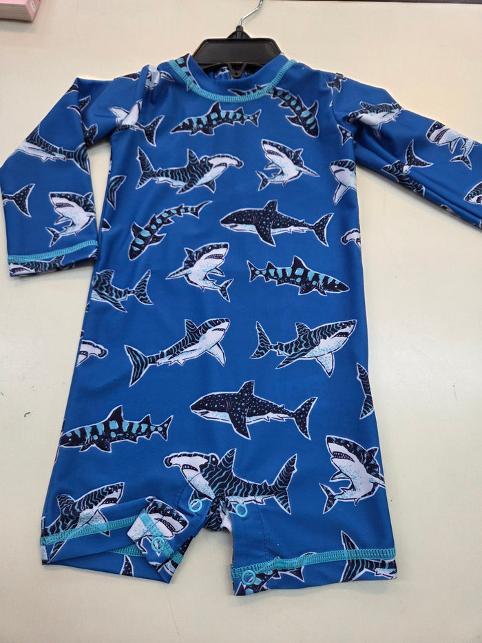 Patterned Sharks One pc. Rashguard