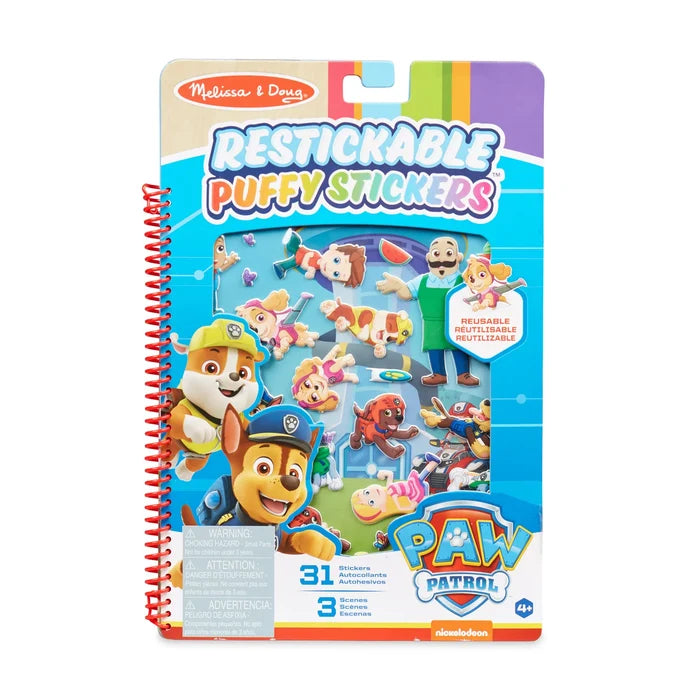 Paw Patrol Resticklable Puffy Stickers-Adventure Bay