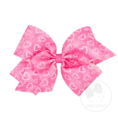 Pink Hearts Bow