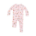 Pink Vintage Santas 2 way Zipper Romper