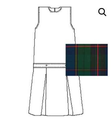 Plaid 55-Girls Drop Waist Jumper