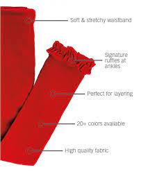 Red Ruffle Footless Tights