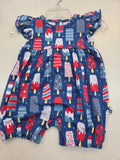 Red, White and Blue Ruffle Romper