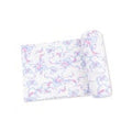 Ribbon Floral Fling Ribbed Knit Swaddle Blanket