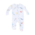 Sea Stripes 2 way Zipper Footie