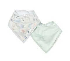 Seashells Bandana Bib Set