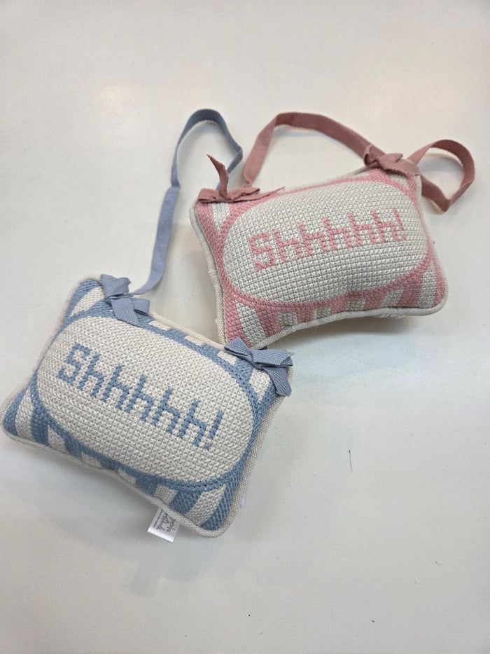 Shhhh! Embroidered Door Hanger