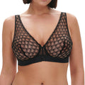 Simone Perele Rose Underwire Triangle Bra 1D5350 Black Front