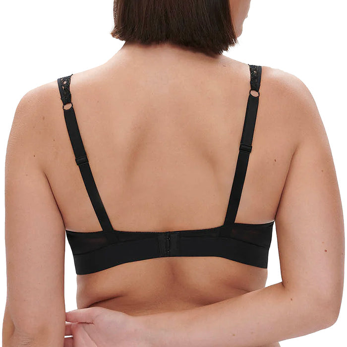 Simone Perele Rose Underwire Triangle Bra 1D5350 Black Back