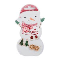 Snowman Holiday Earrings-Pierced or Clip Ons