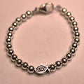 Sterling Silver Jesus Bead Bracelet