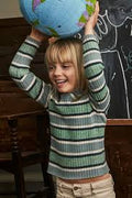 Striped Rib Turtleneck