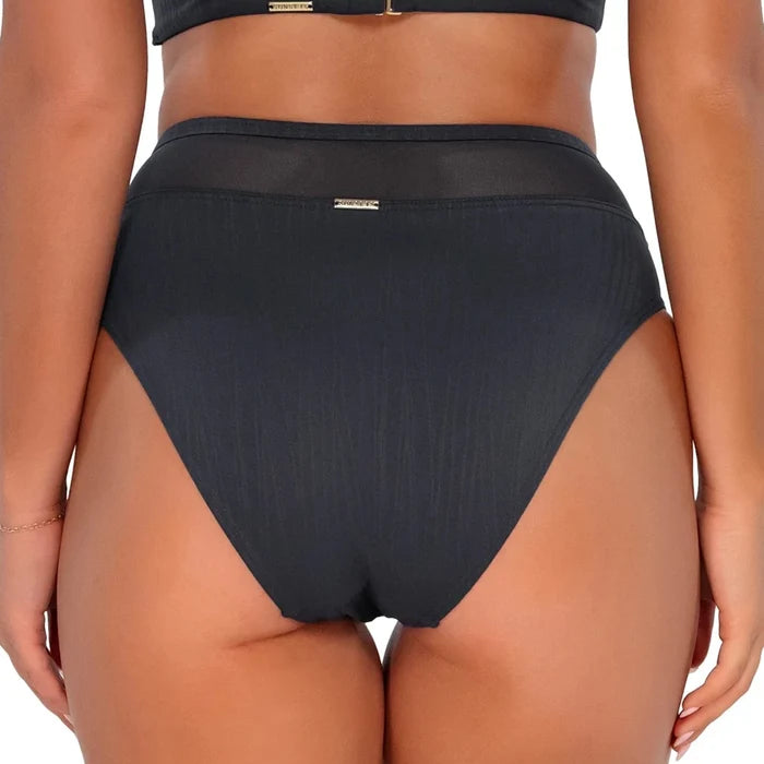 Sunsets Annie High Waist Bikini Bottom 324B Slate Seagrass Texture Back