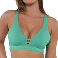 Sunsets Danica Bikini Top 582 Aqua Mist Sandbar Rib Front