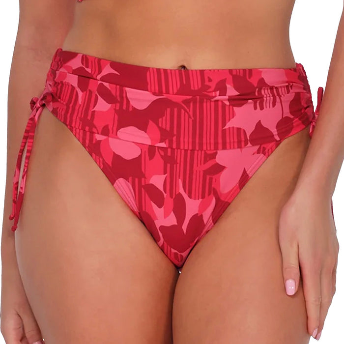 Sunsets Darci High Waist Bikini Bottom 282B Rambling Rose Front