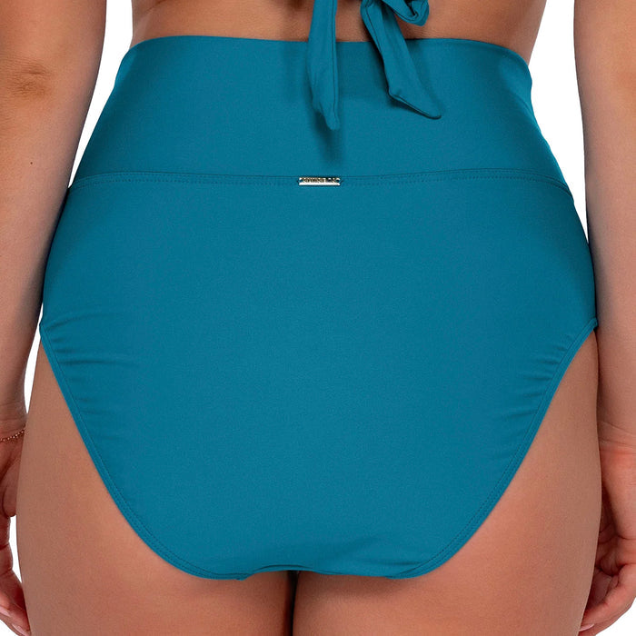 Sunsets Hannah High Waist Bikini Bottom 33B Avalon Teal Back