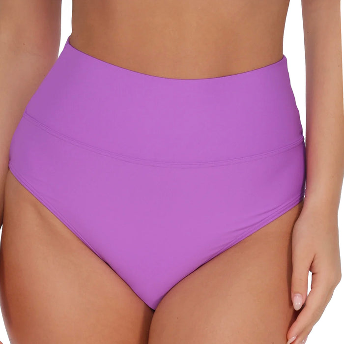 Sunsets Hannah High Waist Bikini Bottom 33B Berry Burst Front