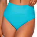 Sunsets Hannah High Waist Bikini Bottom 33B Blue Bliss Front