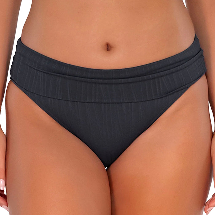 Sunsets Hannah High Waist 33B Slate Seagrass Texture Folded View