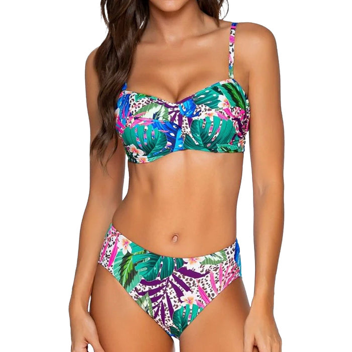 Sunsets Iconic Twist Bandeau Bikini Top 55 Island Safari Set