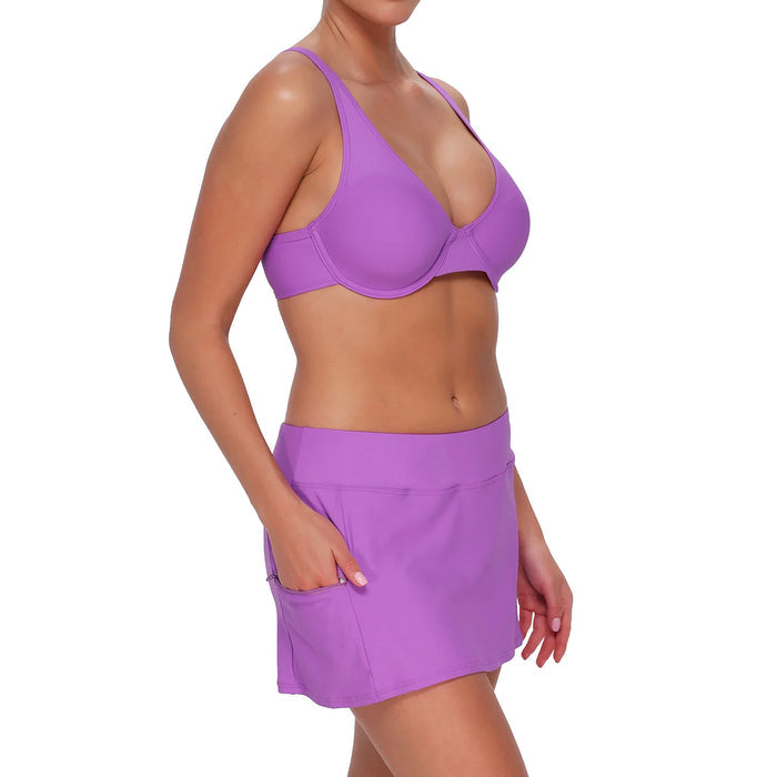 Sunsets Sporty Swim Skirt 40B Berry Burst Set