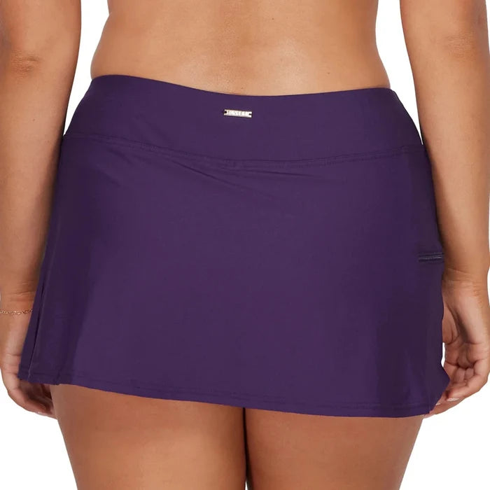 Sunsets Sporty Swim Skirt 40B Paradise Plum Back